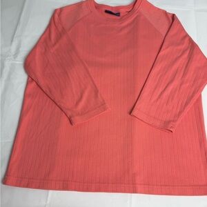 Karen Scott Vibrant Coral Long Sleeve Tee